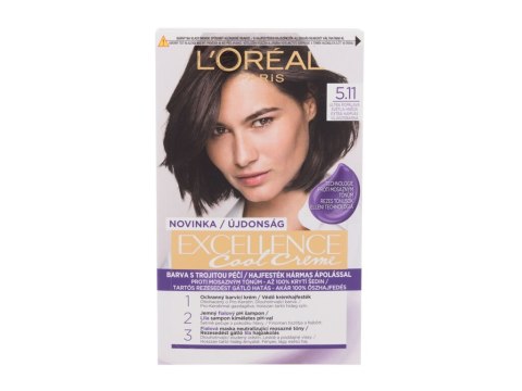 L'Oréal Paris 5,11 Ultra Ash Light Brown Excellence Cool Creme Farba do włosów Włosy farbowane 48 ml (W) (P2)