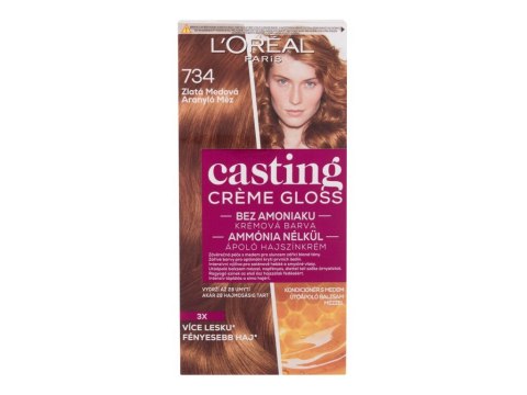 L'Oréal Paris 734 Golden Honey Casting Creme Gloss Farba do włosów Włosy farbowane 48 ml (W) (P2)