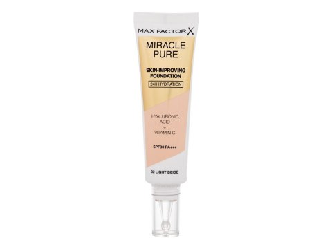 Max Factor 32 Light Beige Miracle Pure Skin-Improving Foundation SPF30 Podkład kremowa 30 ml (W) (P2)