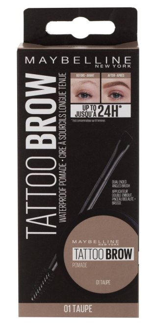 Maybelline 01 Taupe Lasting Color Pomade Brow Tattoo Żel i pomada do brwi 4g (W) (P2)