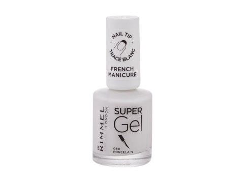 Rimmel London 090 Porcelain Super Gel STEP1 Lakier do paznokci Błyszczący 12 ml (W) (P2)