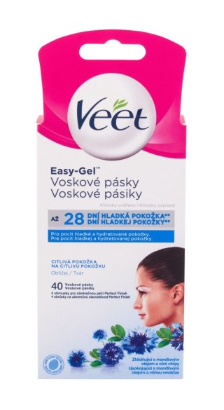 Veet Wax Strips Easy-Gel Sensitive Skin Akcesoria do depilacji 40 szt (W) (P2)