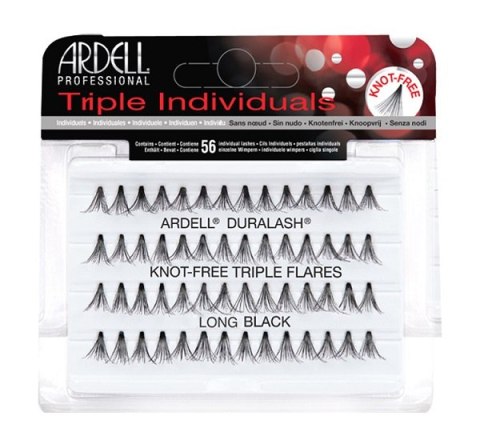 Ardell Triple Individuals zestaw 56 kępek rzęs Long Black (P1)