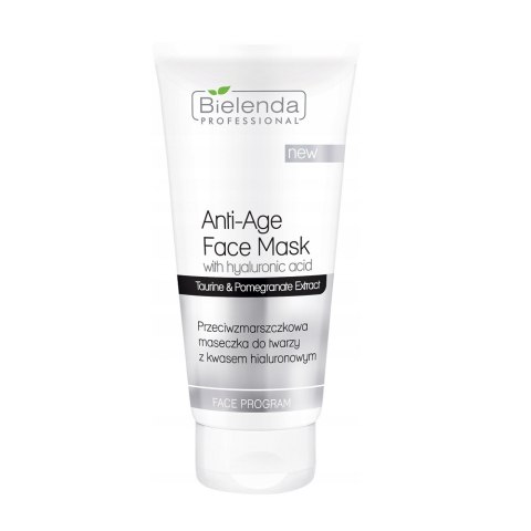 Bielenda Professional Anti-Age Face Mask przeciwzmarszczkowa maseczka do twarzy z kwasem hialuronowym 175ml (P1)