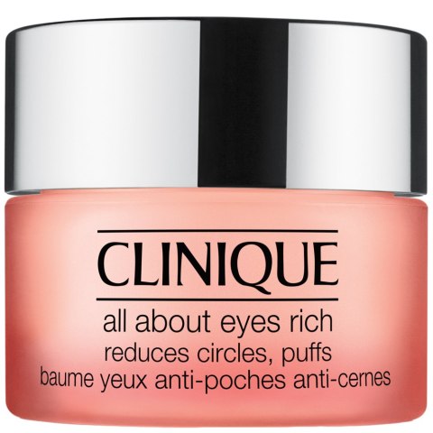 Clinique All About Eyes Rich Cream bogaty krem pod oczy redukujący sińce i opuchliznę oraz linie i drobne zmarszczki 15ml (P1)