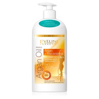 Eveline Cosmetics Argan Oil Argan + Macadamia balsam do ciała ujędrniająco-nawilżający 3w1 350ml (P1)