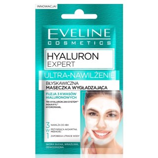 Eveline Cosmetics Hyaluron Expert Ultra-nawilżenie błyskawiczna maseczka wygładzająca 3w1 7ml (P1)