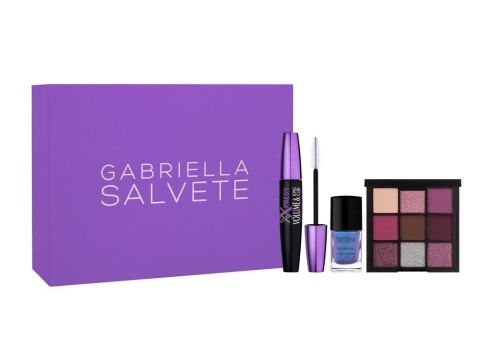 Gabriella Salvete Tusz do rzęs 11 ml + paletka cieni do powiek 9 g + lakier do paznokci 11 ml Violet Gift Box Zestaw kosmetyków 