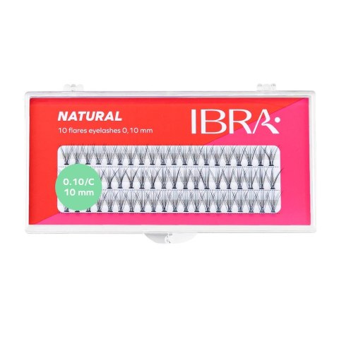 Ibra Kępki sztucznych rzęs Natural Knot-Free 0.10 C-10mm (P1)