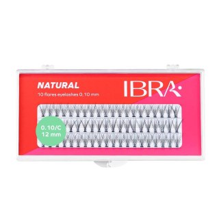 Ibra Kępki sztucznych rzęs Natural Knot-Free 0.10 C-12mm (P1)