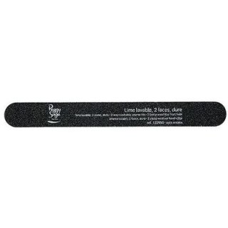 Peggy Sage 2-Way Nail File Coarse pilnik do paznokci dwustronny 100/100 czarny 1szt (P1)