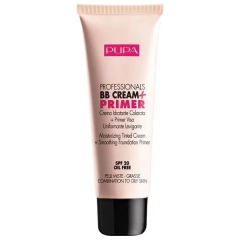 Pupa Milano Professionals BB Cream Primer SPF20 krem BB + baza pod makijaż do cery mieszanej i tłustej 001 Nude 50ml (P1)