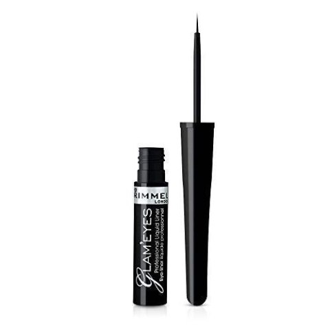 Rimmel Glam'eyes Professional eyeliner w płynie 001 Glamour Black 3.5ml (P1)