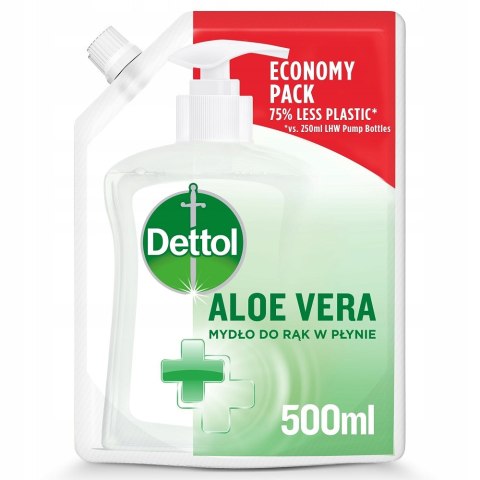 Dettol Antybakteryjne mydło do rąk uzupełnienie delikatny aloes 500ml (P1)