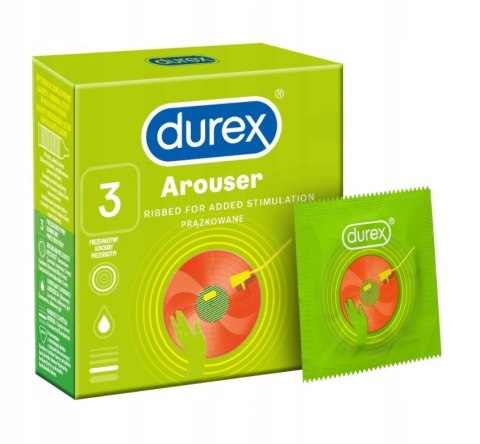 Durex Durex prezerwatywy Arouser 3 szt prążkowane (P1)