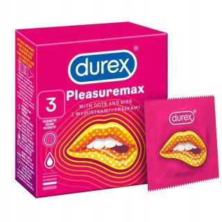 Durex Durex prezerwatywy Pleasuremax 3 szt z wypustkami prążkami (P1)