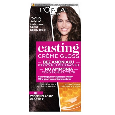 L'Oreal Paris Casting Creme Gloss farba do włosów 200 Hebanowa Czerń (P1)