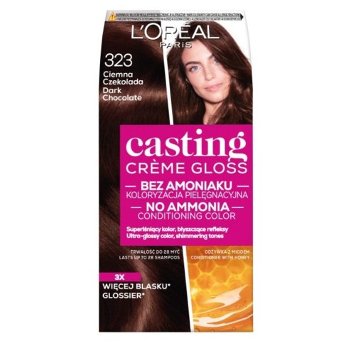 L'Oreal Paris Casting Creme Gloss farba do włosów 323 Ciemna Czekolada (P1)