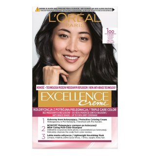 L'Oreal Paris Excellence Creme farba do włosów 100 Czerń (P1)