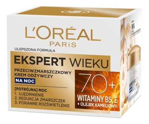 L'Oreal Paris Ekspert Wieku 70+ przeciwzmarszczkowy krem odżywczy na noc 50ml (P1)