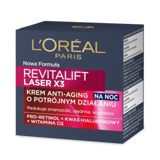 L'Oreal Paris Revitalift Laser X3 krem anti-aging o potrójnym działaniu na noc 50ml (P1)