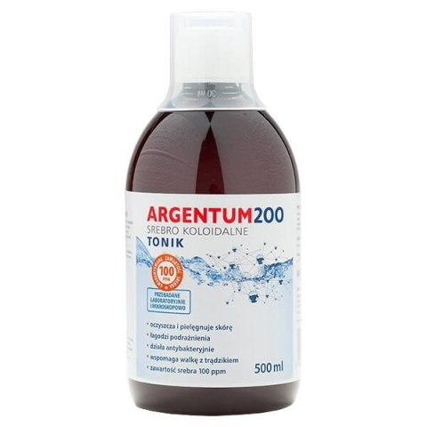 Aura Herbals Argentum 200 tonik do twarzy 100PPM Srebro Koloidalne 500ml (P1)