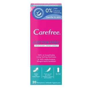 Carefree Cotton Feel Normal wkładki higieniczne świeży zapach 20szt (P1)