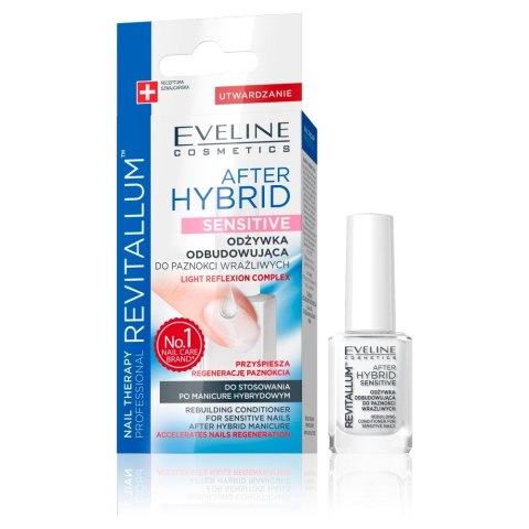 Eveline Cosmetics Nail Therapy Professional Revitallum After Hybrid Sensitive odżywka odbudowująca do paznokci wrażliwych 12ml (