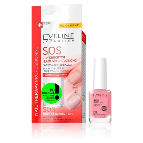 Eveline Cosmetics Nail Therapy Professional SOS odżywka wzmacniająca dla kruchych i łamliwych paznokci 12ml (P1)