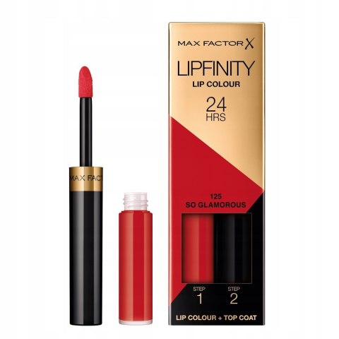 Max Factor Lipfinity Lip Colour dwufazowa pomadka w płynie o długotrwałym efekcie 125 So Glamorous (P1)