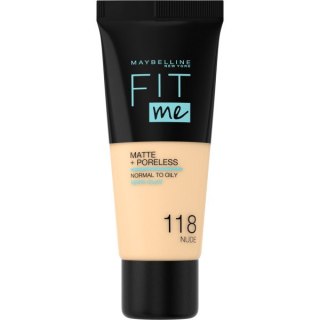 Maybelline Fit Me Matte Poreless Foundation matujący podkład do twarzy 118 Nude 30ml (P1)