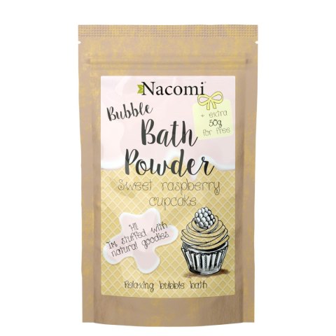 Nacomi Bubble Bath Powder puder do kąpieli Sweet Raspberry Cupcake 150g (P1)