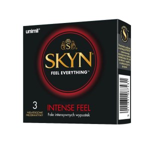 Unimil Skyn Intense Feel nielateksowe prezerwatywy z wypustkami 3szt (P1)