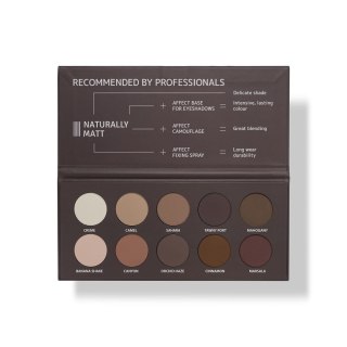 Affect Naturally Matt Pressed Eyeshadow Palette paleta cieni do powiek 10x2g (P1)