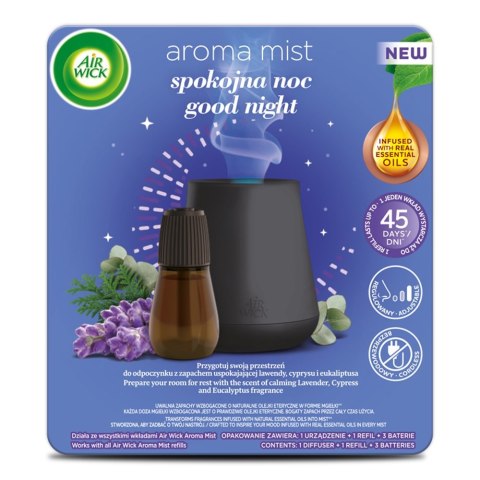 Air Wick Aroma Mist automatyczny odświeżacz powietrza + wkład o zapachu spokojna noc 20ml (P1)