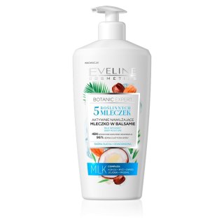 Eveline Cosmetics Botanic Expert 5 Roślinnych Mleczek aktywnie nawilżające mleczko w balsamie 350ml (P1)