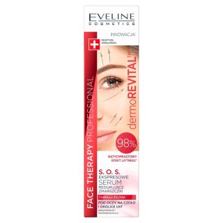 Eveline Cosmetics Face Therapy Professional Dermorevital S.O.S. ekspresowe serum redukujące zmarszczki pod oczy na czoło i okoli