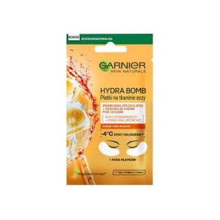 Garnier Moisture+ Fresh Look Eye Tissue Mask energetyzujące płatki pod oczy z sokiem pomarańczowym i kwasem hialuronowym 6g (P1)