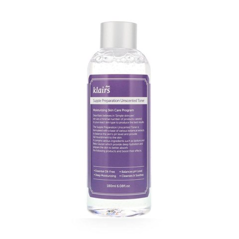 Klairs Supple Preparation Unscented Toner nawilżający tonik do twarzy 180ml (P1)