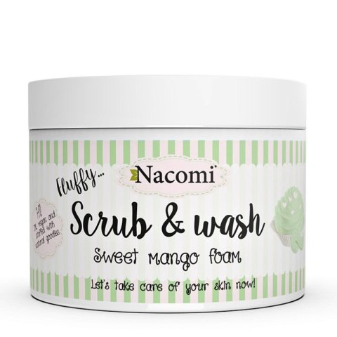 Nacomi Scrub Wash pianka peelingująco-myjąca Słodka Pianka Mango 180ml (P1)