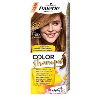 Palette Color Shampoo szampon koloryzujący do włosów do 24 myć 317 (7-554) Orzechowy Blond (P1)