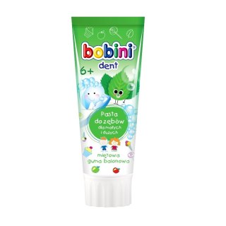 Bobini Bobini Dent pasta do zębów dla małych i dużych powyżej 6-go roku życia Miętowa guma balonowa 75ml (P1)