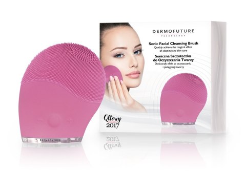 Dermofuture Sonic Facial Cleansing Brush szczoteczka soniczna do oczyszczania twarzy różowa (P1)