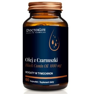 Doctor Life Black Cumin Oil olej z czarnuszki 1000mg suplement diety 60 kapsułek (P1)