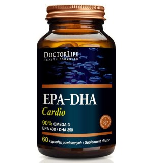 Doctor Life EPA-DHA Cardio 90% Omega-3 EPA 480/ DHA 350 suplement diety 60 kapsułek (P1)