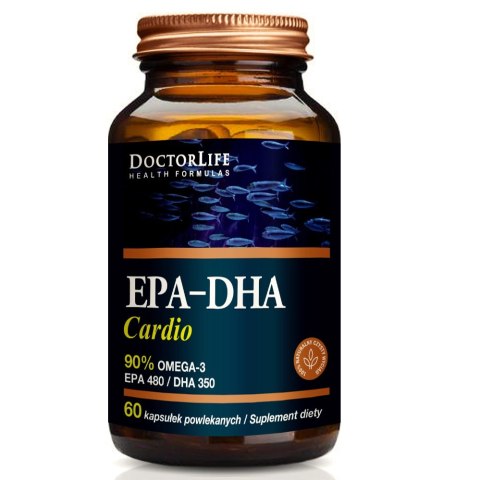 Doctor Life EPA-DHA Cardio 90% Omega-3 EPA 480/ DHA 350 suplement diety 60 kapsułek (P1)