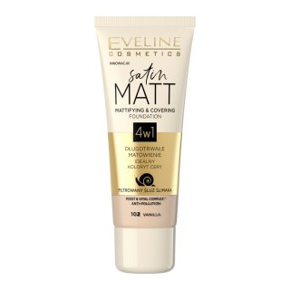 Eveline Cosmetics Satin Matt Foundation matujący podkład do twarzy 102 Vanilla 30ml (P1)