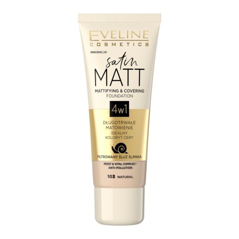 Eveline Cosmetics Satin Matt Foundation matujący podkład do twarzy 103 Natural 30ml (P1)