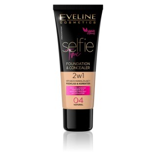 Eveline Cosmetics Selfie Time Foundation Concealer kryjąco-nawilżający pokład i korektor 04 Natural 30ml (P1)