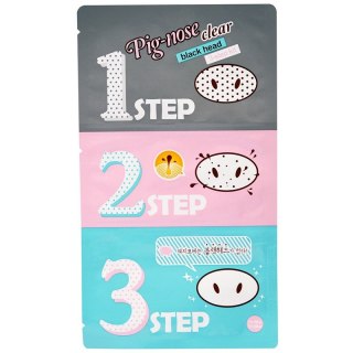 HOLIKA HOLIKA Pig-Nose Clear 3-Step Kit plastry oczyszczające pory na nos 3szt (P1)